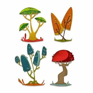 New! Sizzix Tim Holtz Thinlits 5PK - Funky Toadstools 665216 - Picture 1 of 2