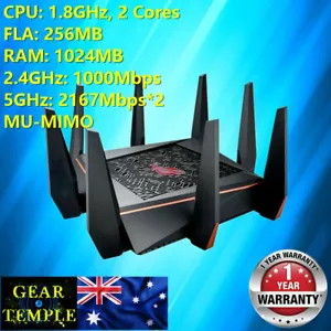 Asus GT-AC5300 Tri-Band Wireless Gigabit Gaming Router AIMESH Quad Core 1.8Ghz - Picture 1 of 2