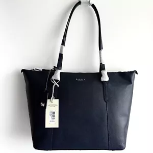 RADLEY Angel Street Navy Blue Leather Tote Shoulder Work Bag - BNWT - RRP £199 - Picture 1 of 8