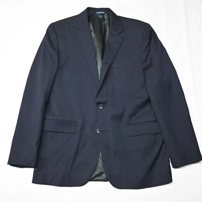 Stafford 44L Navy Blue 100% Wool Classic Fit Mens Blazer Suit Jacket Sport Coat - Image 1 of 4