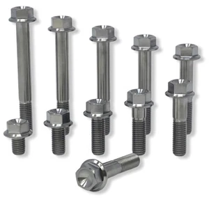 Perno de brida de cabeza hexagonal M7 titanio DIN 6921 10,12,15,18,20,25,30,35,40,45,50,55,60 - Imagen 1 de 3