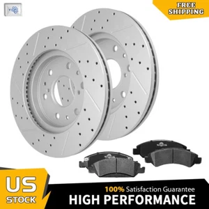 Rotores delanteros perforados pastillas de freno para Chevy GMC Silverado Sierra 1500 XTS Yukon - Imagen 1 de 9
