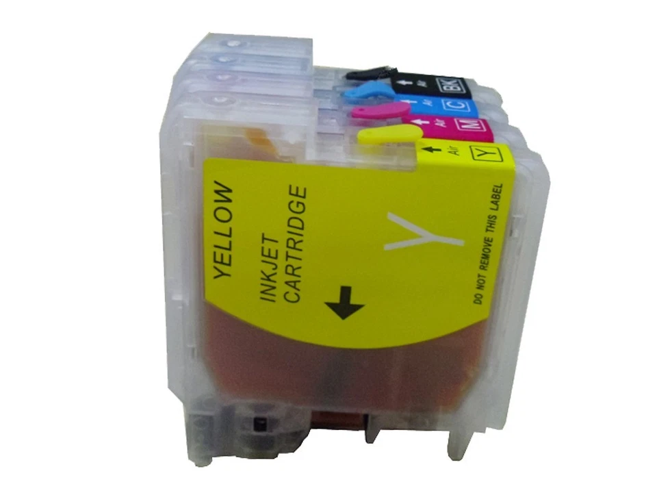 4 Pack Refillable ink cartridge for Brother LC38 LC39 LC61 LC65 LC67 LC980 LC11 - Image 1 of 1