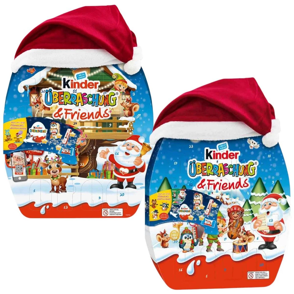 FERRERO 1 calendario dell'avvento Kinder Sorpresine & Friends 370 g + berretto (94,57 EUR/kg)