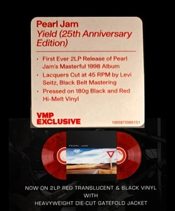 Pearl Jam Yield 45 RPM VMP 25th Anniversary 180Gm Red & Black Color 2LP SEALED - Picture 1 of 7