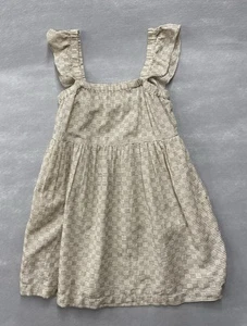 Madewell Flutter Sleeve Square Neck Mini Dress Striped Jacquard Pockets Size M - Picture 1 of 6