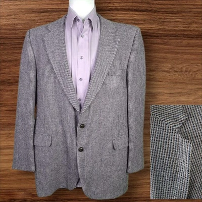 Chaqueta Blazer Stafford Para Hombre 48L Multicolor Cuadros Tweed Lana Foto 1 de 4