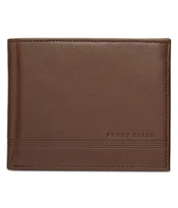 Perry Ellis Mens Keychain Set Bifold Wallet, Brown, One Size - Picture 1 of 1