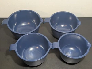 Lot Of 4 Texas Ware Bowls 163 162 161 Blue With Handles 1986 - Picture 1 of 11
