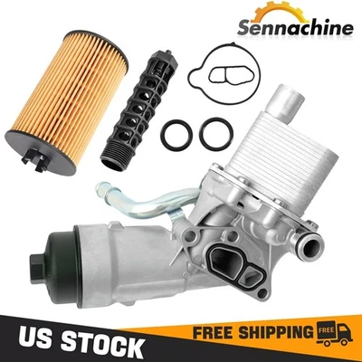 Engine Oil Cooler Filter Housing Adapter for Chevy Cruze Sonic Trax Buick 1.4L Foto 1 de 4