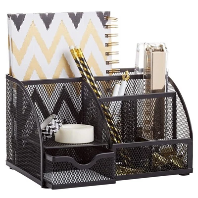 Mesh Desk Organizer Office mit 7 Fächern + Schublade/Schreibtischordnung Cand... - Bild 1 von 4