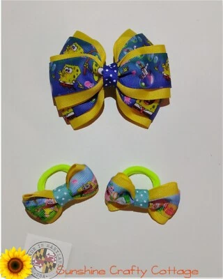 Juego de moños para el cabello inspirado en Bob Esponja Foto 1 de 4