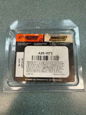 Moose Racing / All Balls Front/Rear Wheel Bearing/Seal Kit 25-1072 Fits Honda Foto 1 de 4