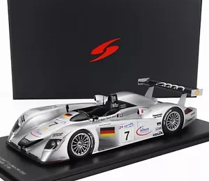 Spark AUDI R8 3.6L TURBO V8 3er 24h LE MANS 2000 #7 Con Vitrina 1/18 Nuevo! - Imagen 1 de 3