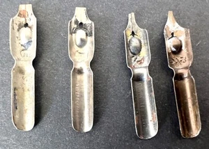 4x MITCHELLS PEDIGRE DIP  PEN NIBS  ROUND HAND 0, 1, 3, 3.50. - Foto 1 di 3