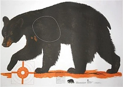 NATIONAL TARGET NRA Black Bear Life-Size Game Target (HF 07870), 60" x 42", (folded)