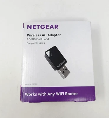 NETGEAR Wireless AC Adapter AC600 Dual Band New Sealed - Image 1 of 4