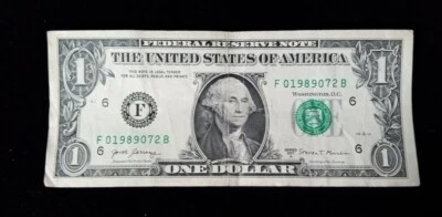 6/17/1916 Birthday Anniversary Note Fancy Serial Number $1 Bill  - Image 1 of 4