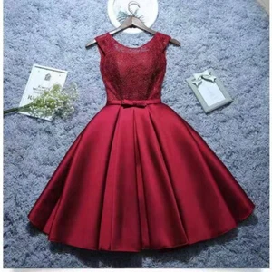 Au Women Formal Lace Evening Wedding Cocktail Prom Bridesmaid Ball Gown Dress - Picture 1 of 19