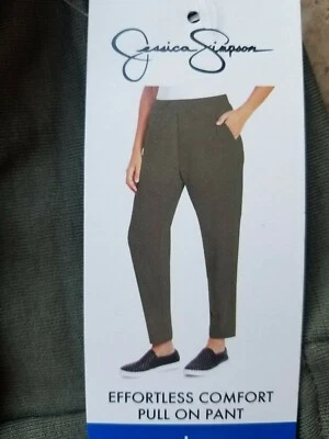 Womens Jessica Simpson Carcie Pants 27" Inseam Effortless Pull On Green XS - Image 1 of 2