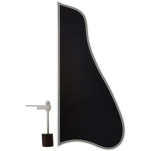 NEW BLACK Pickguard Gibson L-5 Cutaway Style & Nickel Bracket w/ Ebony Block - Picture 1 of 2