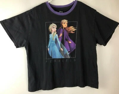 Disney Frozen II Anna Elsa Girl's Youth Sz XL 15 - 17 Fearless T-Shirt Tee Top - Image 1 of 4
