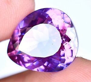 Extremely Rare 14.90 Ct AAA Purple Pink Tanzania Pear Certified Treated Gemstone