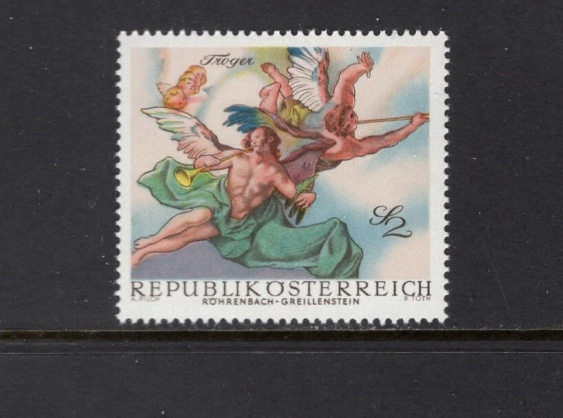Austria 1968 ANGELS FROM LAST JUDGEMENT BY TROGER SC 824 MNH - Image 1 of 1
