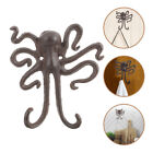 Octopus Nautical Coat Hook Antique Key Holder Cast Iron Towel Jacket Wall Hook