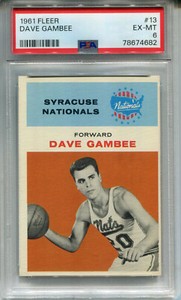 1961 Fleer #13 Dave Gambee PSA 6 EX-MT Syracuse Nationals
