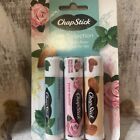 CHAPSTICK 3-PC SPA COLLECTION W/ MINT TEA, ROSE WATER & ALMOND OIL FLAVORS, NEW