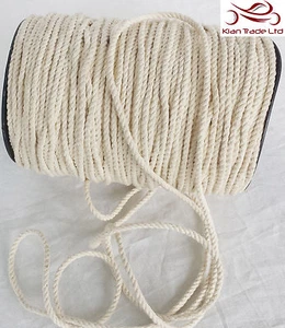 4mm Twisted Cotton Rope Cord Bondage halter lead tent pet Twine Hammock Awning - Picture 1 of 1