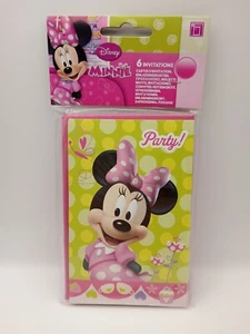 6 X Inviti Festa Mouse Minne Disney Junior Topolino Inviti Feste di Compleanno  - Foto 1 di 2