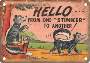 1940s Linen Comic Post Card Curt Teich MWM 12" x 9" Reproduction Metal Sign ZJ20 - Picture 1 of 1