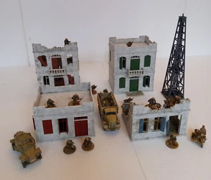 RADAR STATION VILLAGE - SEGUNDA GUERRA MUNDIAL, NORTE DE ÁFRICA, COLONIAL 28mm CONSTRUIDO Y PINTADO MDF - Imagen 1 de 10