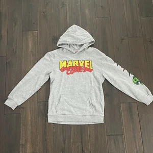Marvel Comics Avengers Superhero Gray Hoodie Youth L 14 NWOT - Picture 1 of 6