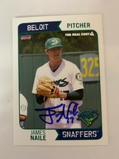 James Naile 2016 Signed Beloit Snappers Team Card IP Auto