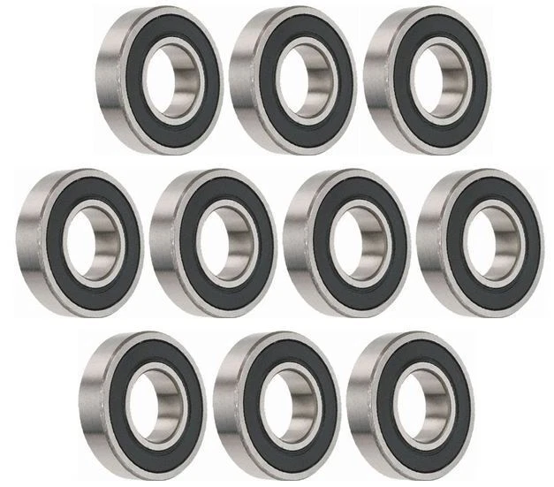 EML 606 2RS 6mm Ball Bearing aka 6062RS or 606-2RS. 6mmX17mmX6mm Pack of 10