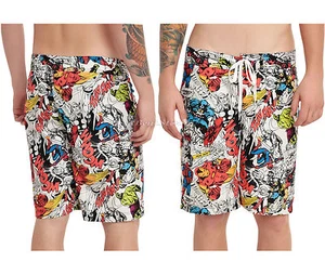 Pantalones cortos de baño para hombre Marvel Avengers Super Hero Comic Board S nuevos con etiquetas - Imagen 1 de 3