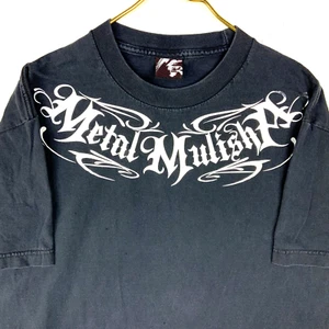 Y2K Metal Mulisha T-Shirt Large Black Double Sided Mma Motocross - Picture 1 of 9
