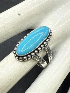 ❤️ SOUTHWEST VINTAGE 925 STERLING SILBER TÜRKIS RING Gr. 10 - Bild 1 von 9