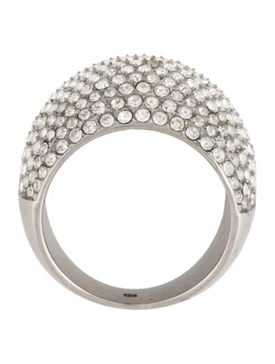 Anillo para mujer Michael Kors cristal pavé llamativo tono plata talla 8 Foto 1 de 4