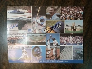1981 World Series Champs Los Angeles Dodgers Team Pic with Dusty Baker Auto - Picture 1 of 7