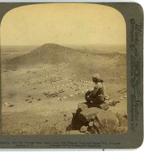 12th Brigade Camp Signal Hill Boer War South Africa Underwood Stereoview c1900 - Picture 1 of 3