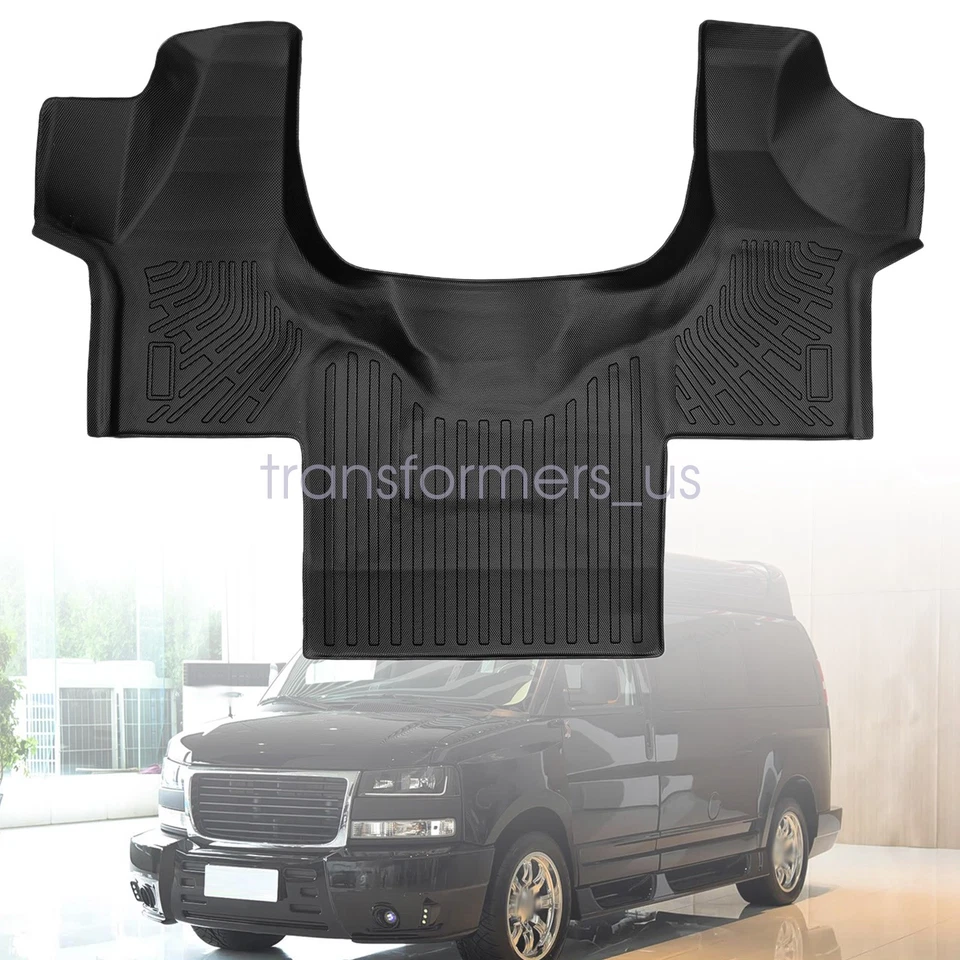 3D TPE Floor Mats Liners For 2015-2023 Chevy Express/GMC Savana 2500/3500 Black - Изображение 1 из 4