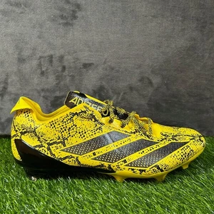 Adidas Adizero Electric Football Cleats Yellow Black Snake Print Mens Size 12.5 - Picture 1 of 12