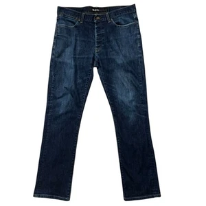 KR3W Jeans Herren Größe 34 Denim Klassic Straight Fit Stretch Button Fly Blau - Bild 1 von 6