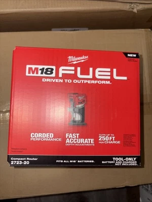 Milwaukee M18 FUEL Compact Router (2723-20) Brand New - Image 1 of 3