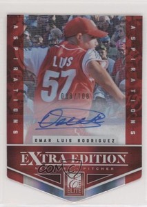 2012 Elite Extra Edition Aspirations Die-Cut Signatures Omar Luis Rodriguez Auto