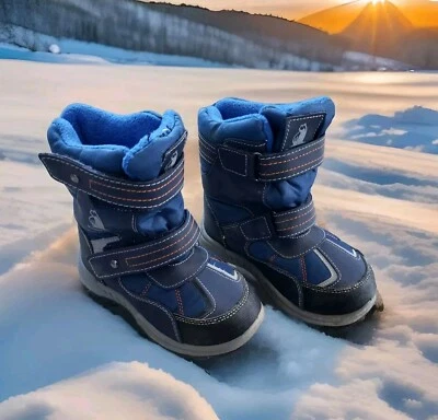 Rugged Bear Boys Blue Snow /Hiking Boots Sz 9 Toddler - Image 1 of 4